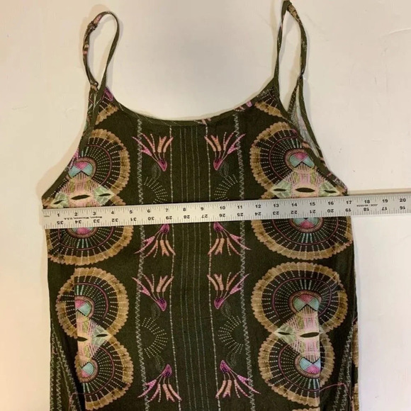 Cleobella Women's Kate Adjustable Strap Boho Print Fringe Dress Size L - Picture 11 of 14